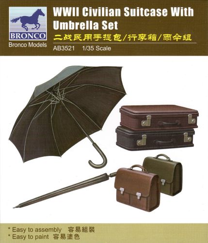 Koffer und Schirmset