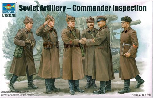 Russische Artillerie  Kommandeur-Inspektion